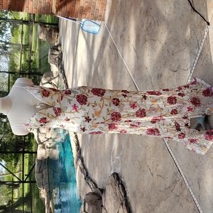 Exquisite embroidered semi-sheer evening gown